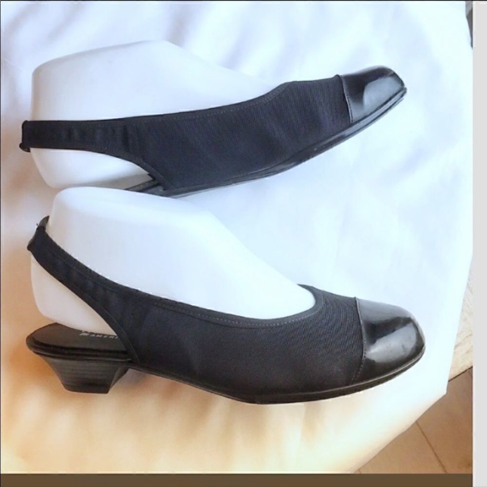 MUNRO AMERICAN 5.5WW LOW HEEL PATENT/FABRI…